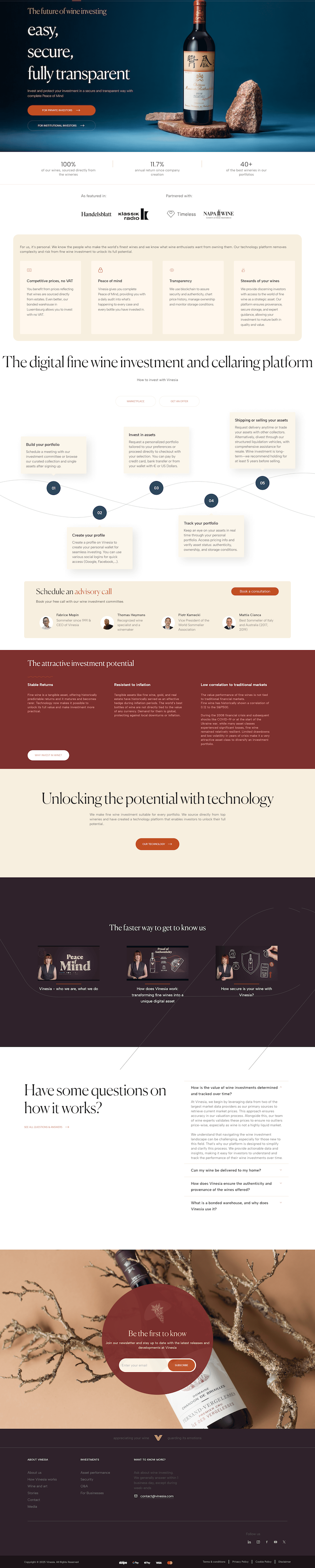 Vinesia Website Showcase